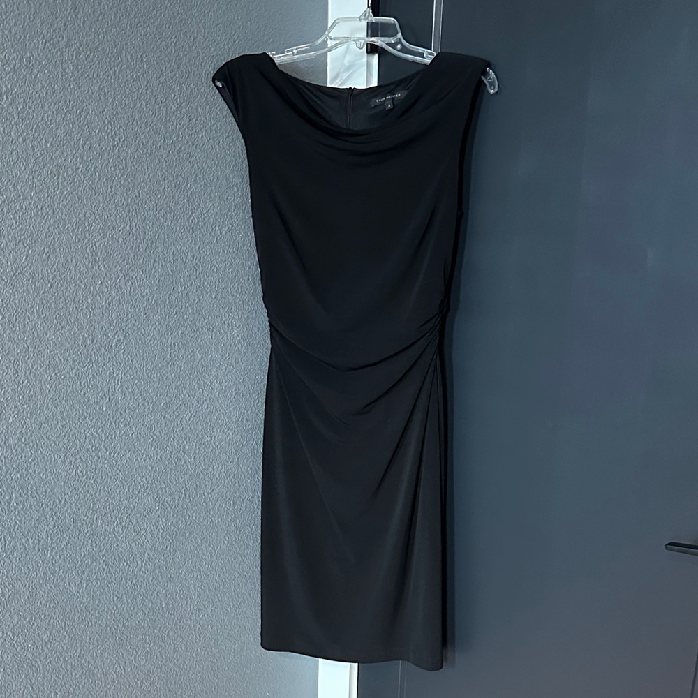 David Meister Classic Black Midi Dress